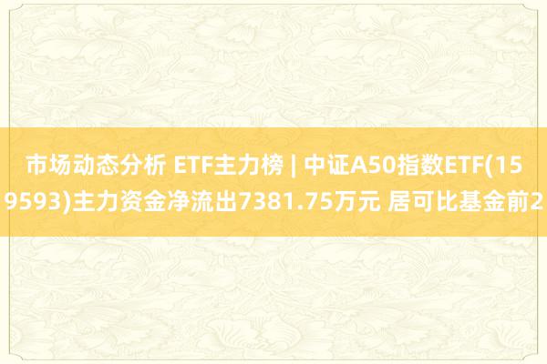 市场动态分析 ETF主力榜 | 中证A50指数ETF(159593)主力资金净流出7381.75万元 居可比基金前2