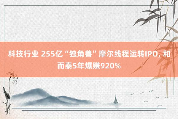 科技行业 255亿“独角兽”摩尔线程运转IPO, 和而泰5年爆赚920%