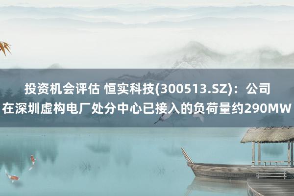 投资机会评估 恒实科技(300513.SZ)：公司在深圳虚构电厂处分中心已接入的负荷量约290MW