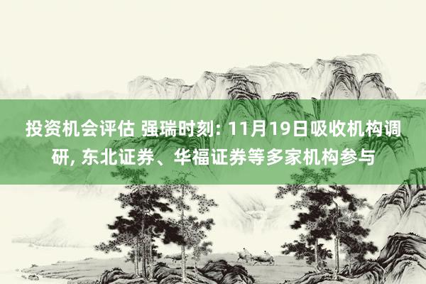 投资机会评估 强瑞时刻: 11月19日吸收机构调研, 东北证券、华福证券等多家机构参与