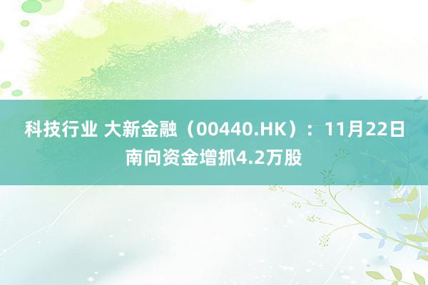 科技行业 大新金融（00440.HK）：11月22日南向资金增抓4.2万股