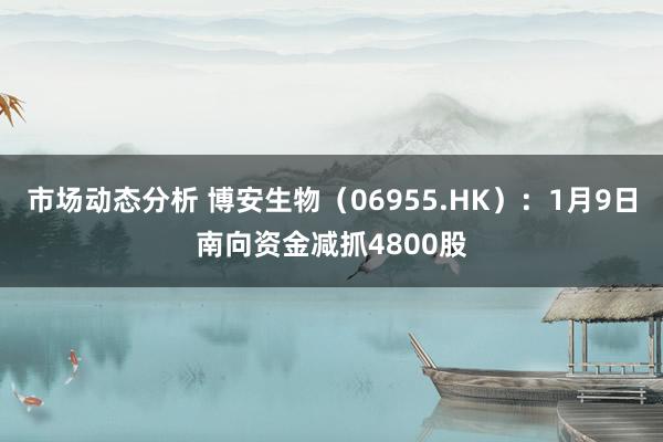 市场动态分析 博安生物（06955.HK）：1月9日南向资金减抓4800股