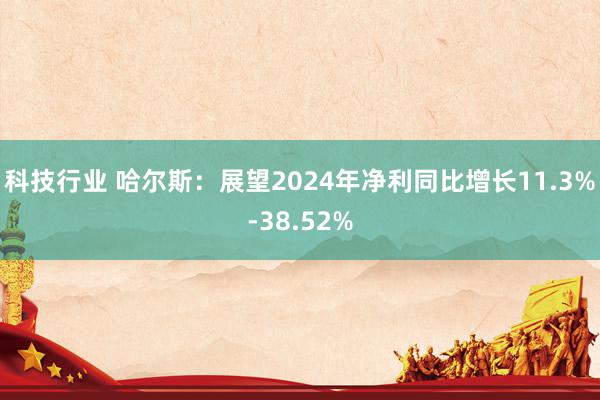 科技行业 哈尔斯：展望2024年净利同比增长11.3%-38.52%