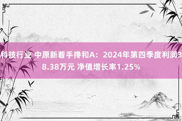 科技行业 中原新着手搀和A：2024年第四季度利润38.38万元 净值增长率1.25%