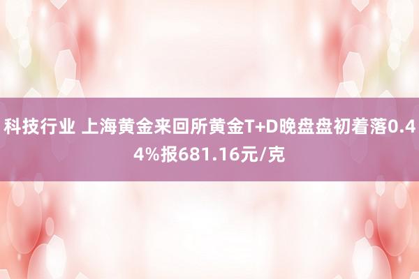 科技行业 上海黄金来回所黄金T+D晚盘盘初着落0.44%报681.16元/克